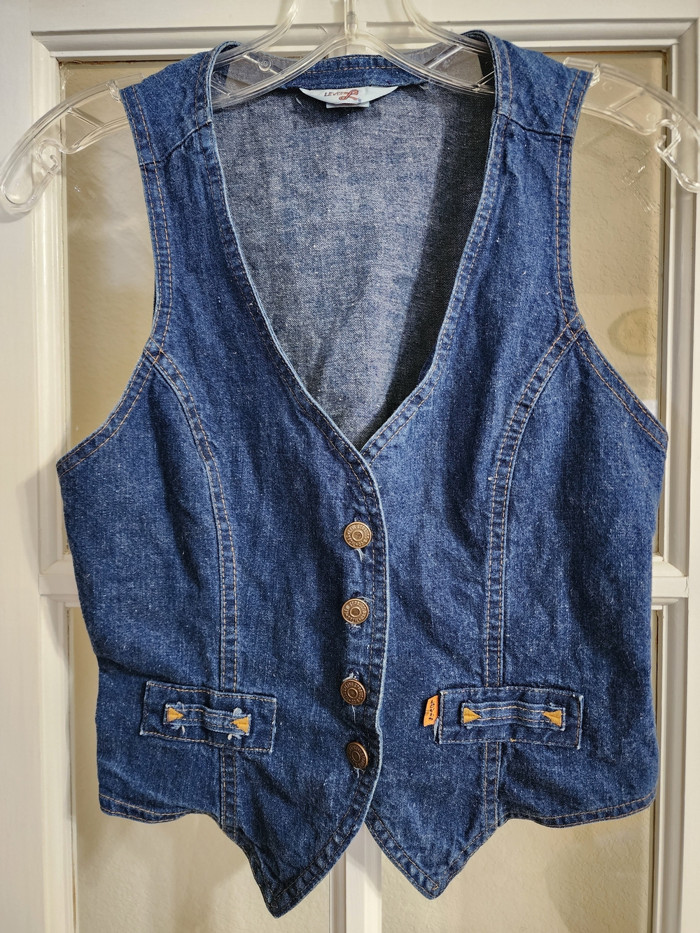 Vintage Levi's for Gals Orange Tab Denim Vest 701-0579